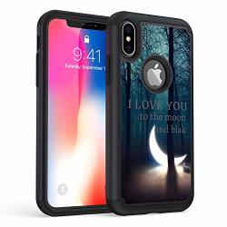 Iphone Xr Case Rossy Heavy Duty Hybrid Tpu Plastic Dual Layer Armor Defender Protection Case Cover For Apple Iphone Xr 6.1" 2018 I Love