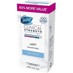 Secret Clinical Strength Smooth Solid Anti-perspirant deodorant Light And Fresh Scent 2.6 Oz Pack Of 2