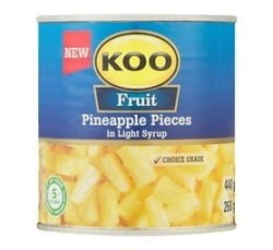 Koo Tinned Pineapple Pieces In Light Syrup 440G