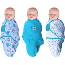 Wrap Bear 3-PACK Blue Small
