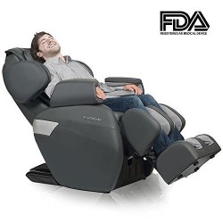 RELAXONCHAIR Mk-ii Plus Full Body Zero Gravity Shiatsu Massage Chair With Built-in Heat And Air Massage System - Charcoal