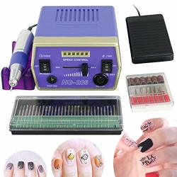 Zeny 30000RPM Professional Electric Nail Drill Machine Complete Nail File Drill Set Manicure Pedicure Machine Acrylic Gel Nail Grinder Tool Bits Kits