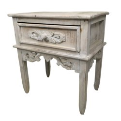 Laguna Bedside Pedestal - Compact 56CM Reclaimed Boat Wood Sotran Dekorativ