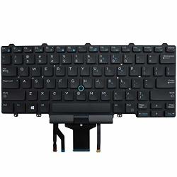 Autens Replacement Us Keyboard 1 Year Warranty For Dell Latitude E5450 E5470 E7450 E7470 7480 7490 5480 5488 Laptop No Frame With Pointer With Backlight