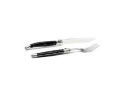 Laguiole By Andre Verdier Steak Knife & Fork Set 12-PIECE Black