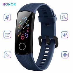 Honor Band 5 Smart Bracelet Watch Faces Smart Fitness Timer Intelligent Sleep Data Real-time Heart Rate Monitoring 5ATM Waterproof Swim Stroke Recognition Bt 4.2 Wristwatch Navy Blue