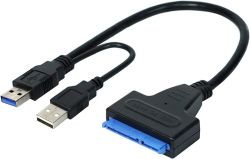 USB 3.0 2.0 Male To Sata Male Hard Drive Cable With Hdd Holder Case