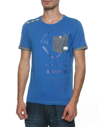 Smith & Jones Caxton Short Sleeve T-shirt With Pocket Detail In Blue