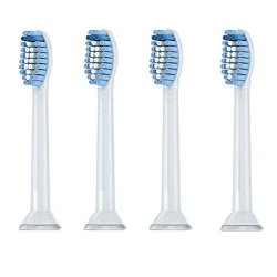 Ihealthia Sensitive Replacement Toothbrush Heads For Philips Sonicare Brush Heads HX6053 4-PACK Fits Sonicare Diamondclean Plaque Control Gum Health Flexcare Healthywhite Powerup