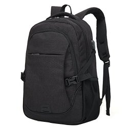 Travel Laptop Backpack With USB Charging Port College School Bookbag Computer Bag For Women And Men Fits 15.6 Inch Laptop