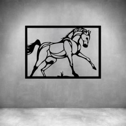 Stallion In Frame - Matt Silver L 1000 X H 700MM