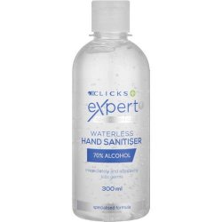 Clicks Expert Waterless Hand Sanitiser 70% Alcohol 300ML