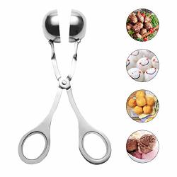 Stainless Steel Meat Baller Tongs Cake Pop Meatball Maker Non-stick Practical Meatball Maker Ice Cream Tongs Cookie Dough Scoop For Kitchen Tool