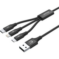 UNITEK 1.2M Type-c Micro USB Lightning Cable C14049BK