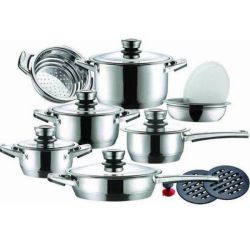 Optic Stainless Steel Cookware Set -16 Piece