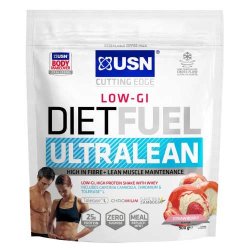 USN Diet Fuel Ultralean Low G.i Weight Control Shake With Whey Protein Strawberry 900G