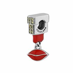 Glamour Love Kiss Charms Beads With Green & Red 925 Sterling-silver-jewelry Fits Pandora Bracelets Logo Ckk
