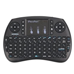 Ipazzport MINI Wireless Keyboard With Touchpad For Pc android Tv BOX PS3 And Htpc 2.4 Ghz Black