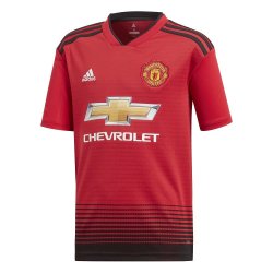 Adidas Junior Manchester United Home Jersey - Red & Black