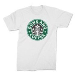 Ton Guns And Coffee Unisex Premium T-Shirt White