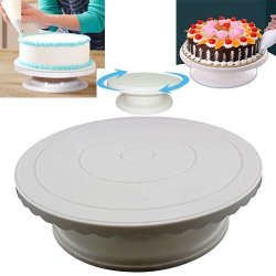 11 Inch Rotating Cake Turntable, Turns Smoothly Revolving Cake
