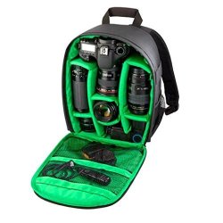 Coromose Camera Backpack Bag Waterproof Dslr Case For Canon For Nikon For Sony Green