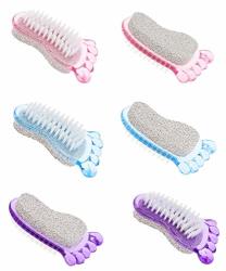 3 Pack Foot Pumice And Nail Brush - Assorted Colors