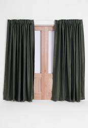 Sixth Floor Self Lined Taped Curtain - Pewter