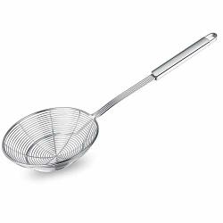 Spider Strainer Skimmer Swify Stainless Steel Asian Strainer Ladle Frying Spoon With Handle For Kitchen Deep Fryer Pasta Spaghetti Noodle 5.5 Inch