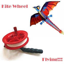 Yeefant Professional 100M Twisted String Line Red Wheel Kite Equipment Reel Winder With Flying Line String Flying Tools Good Kite Accessories For Memorable Summer Fun