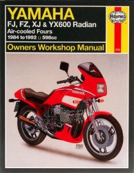 Haynes 2100 Yamaha Fj Fz Xj & Yx600 Radian 1984 To 1992 Repair Manual