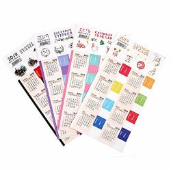 Goodxy 2019 Calendar Decorative Student Stickers Index Dividers