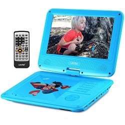 Ueme 9" Portable DVD Player For Kids With Car Headrest Mount Holder Swivel Screen Remote Control Portable Cd Player PD-0093 Blue