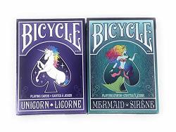 Bicycle Playing Cards Set Unicorn & Mermaid