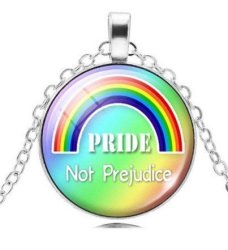 Lgbt Jewellery Range Rainbow Pride Pendant And Necklace