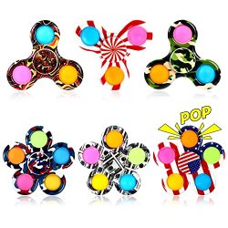 Goheyi Pop Fidget Spinners Push Pop Bubble Fidget Toys Pack For Kids Adults Simple Fidget Spinner Toy Popping Hand Spinners Toy For Stress Relief Reducer