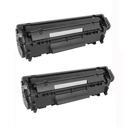 Office Station Compatible For Hp Q2612A Toner Cartridge For Use In Hp Laserjet 1012 1018 1020 1022 3015 3020 3030 Black 2 Pack
