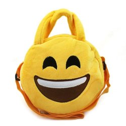 Kids Cute Emoji Emoticons Crossbody Bag Plush Children Shoulder Portable Bags