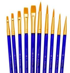 Royal Brush Golden Taklon Value Brush Pack