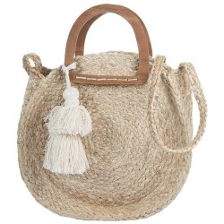 raffia round bag