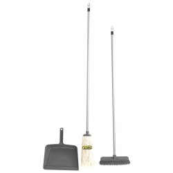Addis Mop Broom Dustpan Set - Black 18622BK