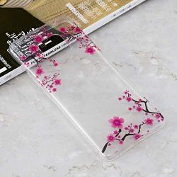 Bjyumei Cell Phone Cases Plum Blossom Pattern Transparent Clear Tpu Case For Huawei Mate 20 Pro