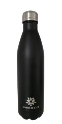 Natural Life - Insulated Water Bottle Stainless Steel Black Mint Silver