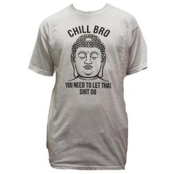 Chill Bro White Mens T-Shirt - L