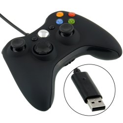 Generic Controller For Microsoft Xbox 360 360 Live 360 Slim-wired - Black