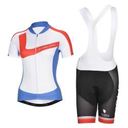 Womens Blue & Red Cycling Kit