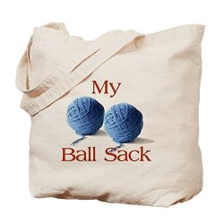 Cafepress - My Ball Sack Yarn Bag - Natural Canvas Tote Bag Cloth Shopping Bag