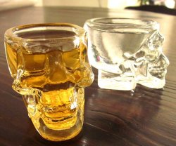 Mini Cool Fancy Creative Crystal Skull Desgin Transparent Shot Glass Cup Halloween Party