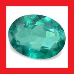 Topaz - Teal Green Oval Facet - 0.56cts