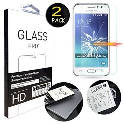 Galaxy J1 Ace 2015 Screen Protector 2 Pack Wxzipo Anti-scratch Tempered Glass Ultra-clear Screen Protector For Samsung Galaxy J1 Ace J110F 4.3" 2015